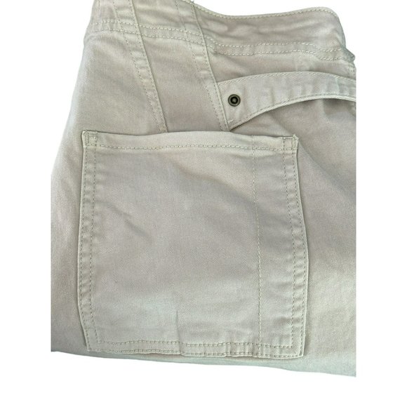 Anthropologie Women's Light Khaki Cargo Pants Size 31 Adjustable Waist - Picture 3 of 6